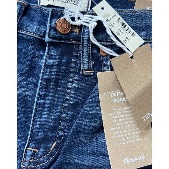 NWT Madewell 10" High-Rise Skinny Jeans in Danny Wash: TENCEL™ Denim Edition 24 - Picture 7 of 10